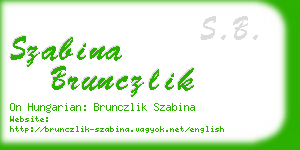 szabina brunczlik business card